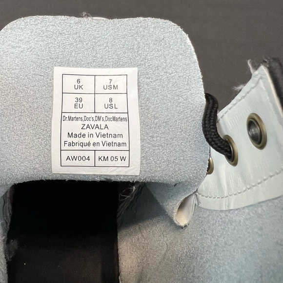 Dr. Martens Zavala Boot Women’s US Size 8 Euro 39 White Leather Combat AW004 - Picture 7 of 11